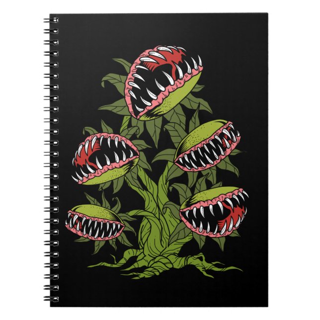 Carnivorous Plant Gifts Monster Venus Fly Trap Notebook (Front)
