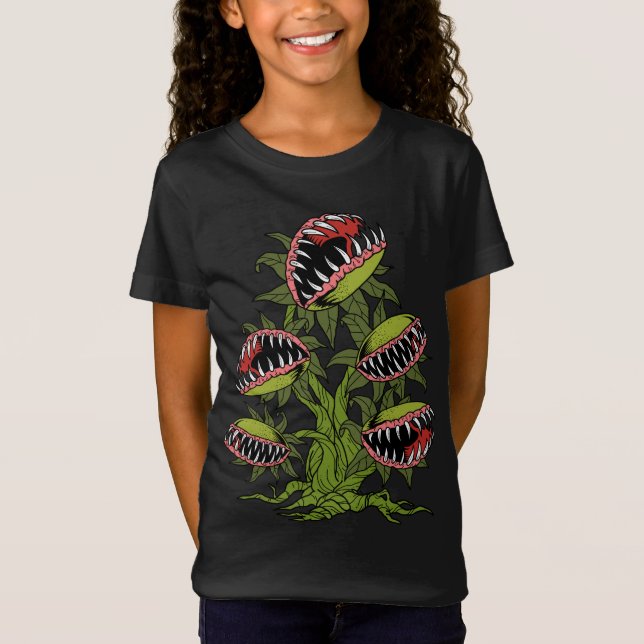 Carnivorous Plant Gifts Monster Venus Fly Trap T-Shirt (Front)