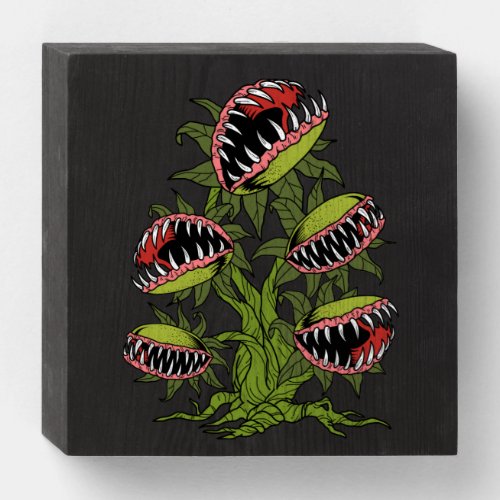 Carnivorous Plant Gifts Monster Venus Fly Trap Wooden Box Sign