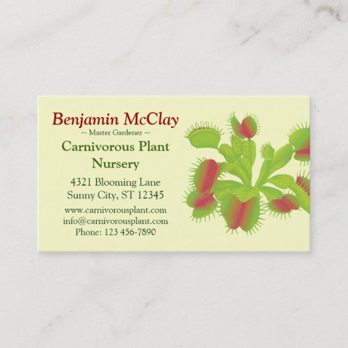Carnivorous Plants Business Card