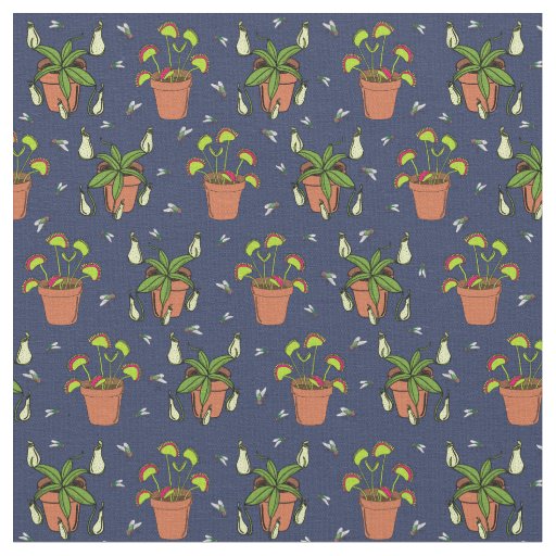 Carnivorous Plants Nepenthes and Venus Fly Traps Fabric