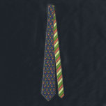 Carnivorous Plants Nepenthes and Venus Fly Traps Neck Tie<br><div class="desc">Features a pattern of carnivorous plants with illustrations of nepenthes or pitcher plants and venus fly traps in flowerpots surrounded by flies and set against a navy blue background. The reverse side has a coordinating pattern of diagonal stripes.</div>