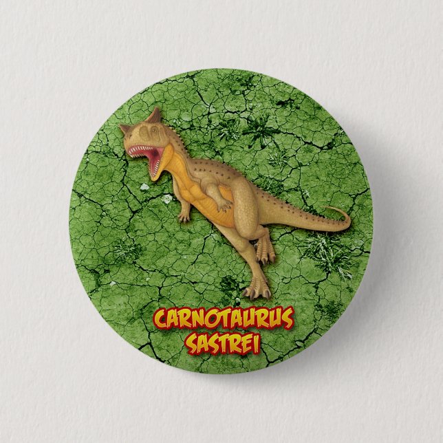 Carnotaurus Sastrei Pinback Button (Front)