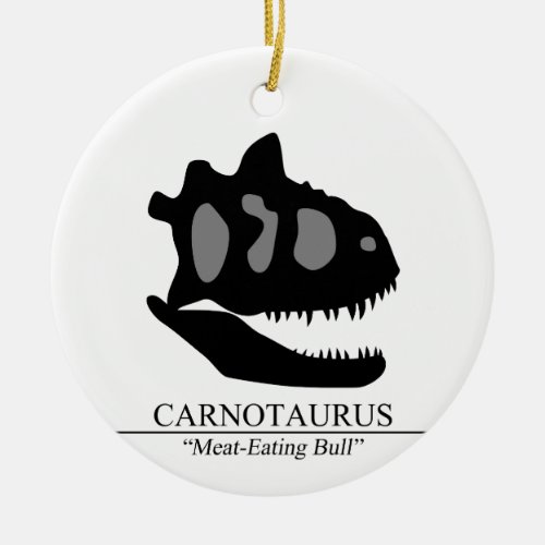 Carnotaurus Skull Ceramic Ornament