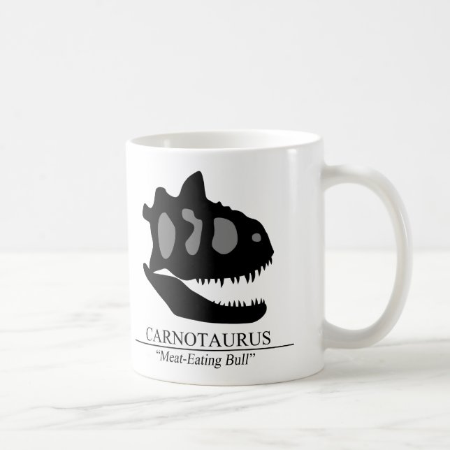 Carnotaurus Skull Coffee Mug (Right)