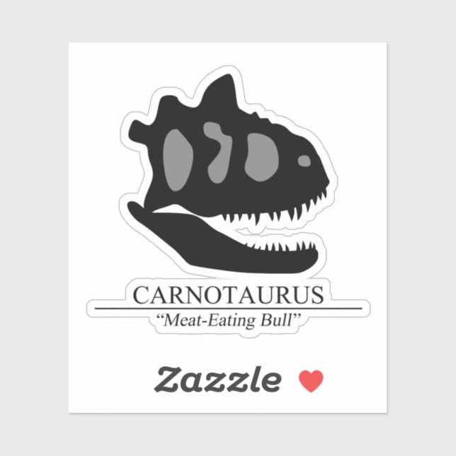 Carnotaurus Skull Sticker (Sheet)