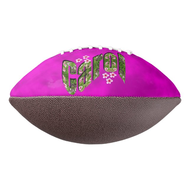 Carol Girls Name Logo, Football (Rotated 270)