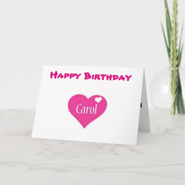 ***CAROL*** HOPE YOUR BIRTHDAY IS "PERFECT" CARD (Front)