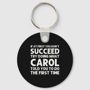 Carol Name D Birthday Funny Christmas J  Keychain