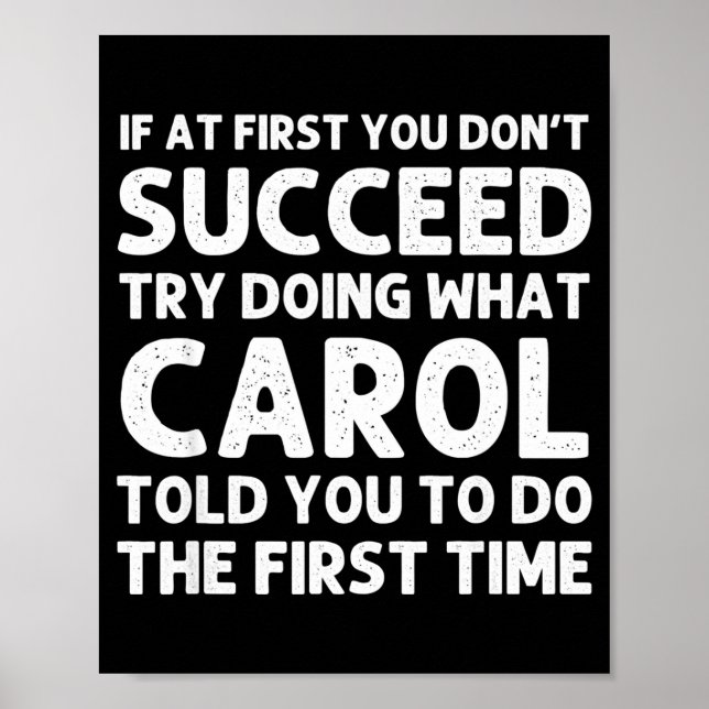 Carol Name D Birthday Funny Christmas J  Poster (Front)