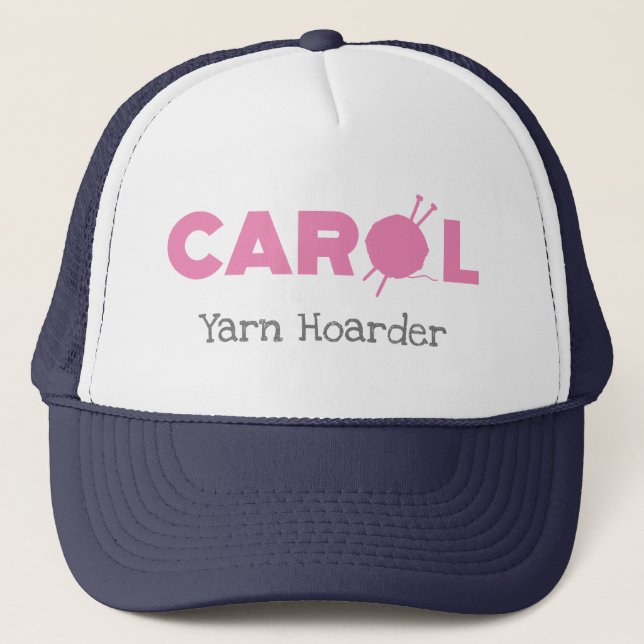 Carol Yarn Hoarder Trucker Hat (Front)