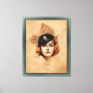 Carole Lombard Portrait by Charles Gates Sheldon Canvas Print