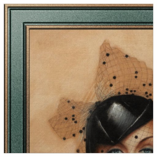 Carole Lombard Portrait by Charles Gates Sheldon Fabric