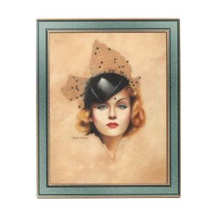 Carole Lombard Portrait by Charles Gates Sheldon Metal Print