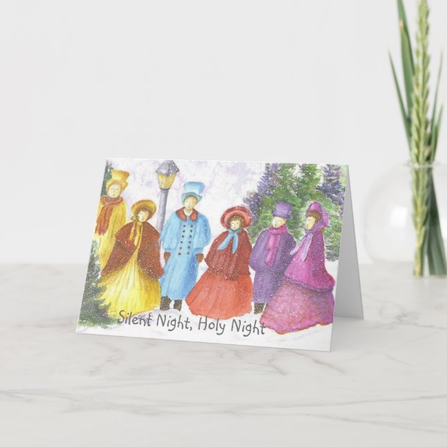 Carolers Christmas Holiday Card (Front)