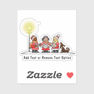 Carolers Christmas Sticker