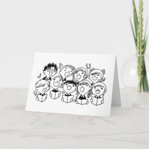 CAROLERS FROM ACROSS MILES AT **CHRISTMAS** HOLIDAY CARD