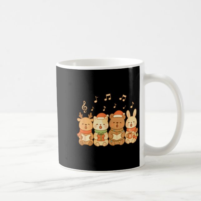 Carolers Kids Boys Girls Christmas Carolers  Coffee Mug (Right)