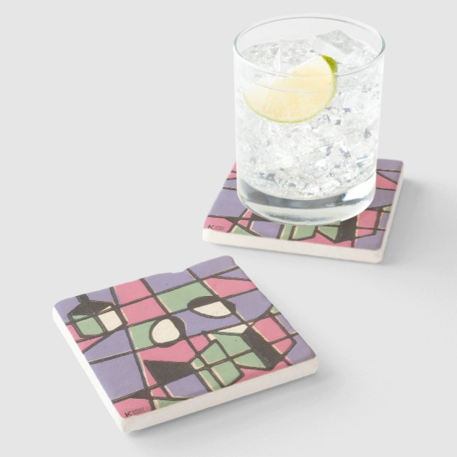 Carolers Stone Coaster (Side)