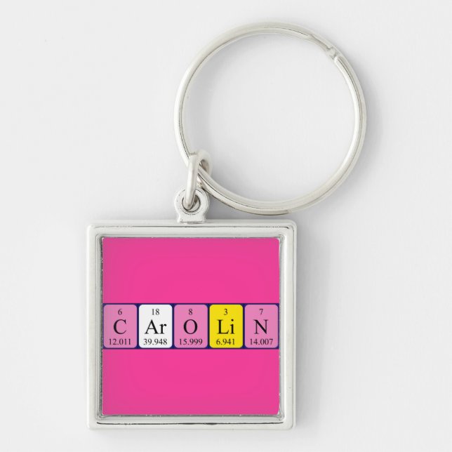 Carolin periodic table name keyring (Front)