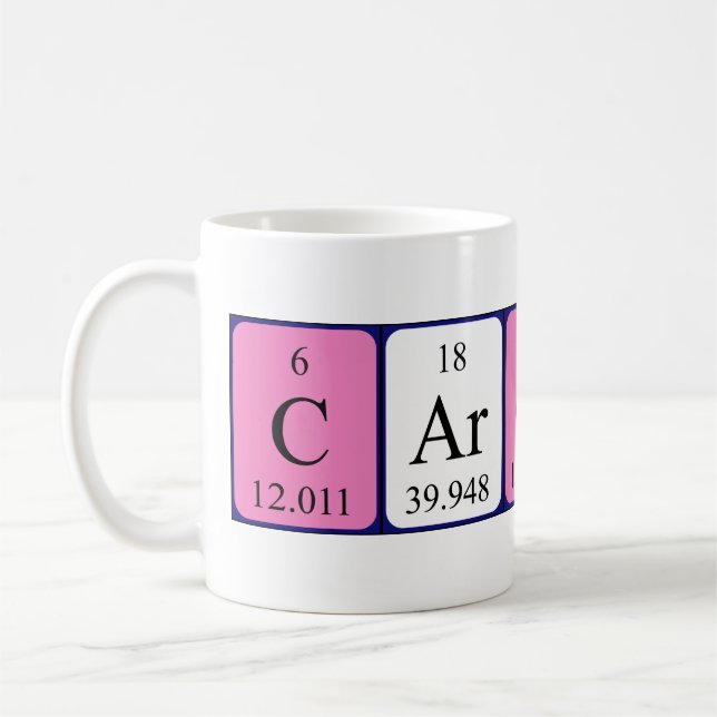 Carolin periodic table name mug (Left)