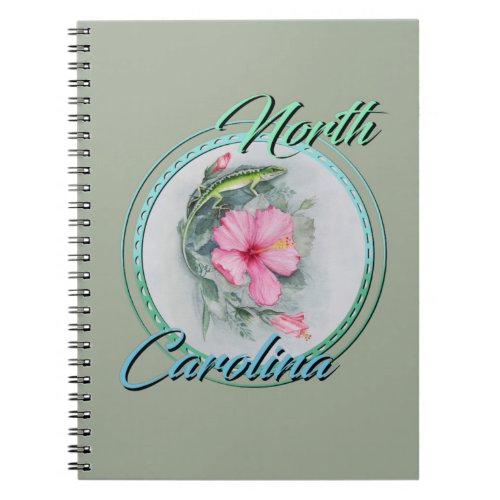 Carolina Anole  Hibiscus Notebook