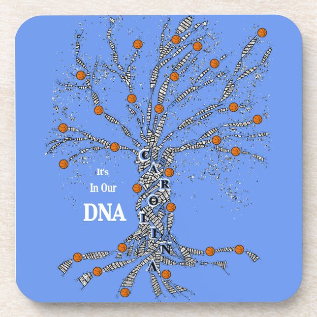 Carolina Basketball in in our DNA Beverage Coaster (Front)