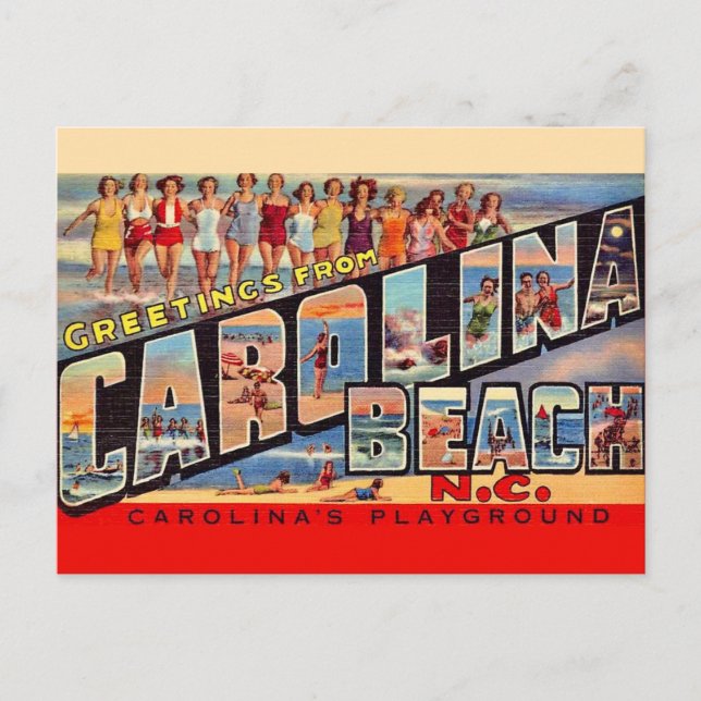 Carolina Beach Greeting Postcard (Front)