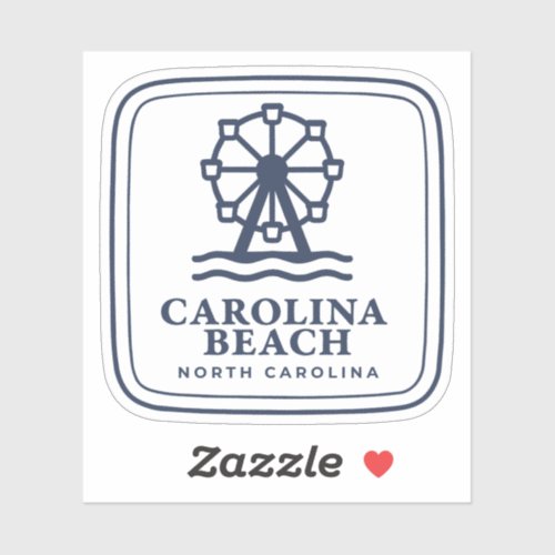 Carolina Beach North Carolina Ferris Wheel and Sea Sticker