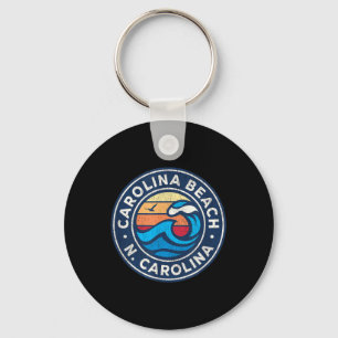 Carolina Beach North Carolina Nc Vintage Nautical Keychain