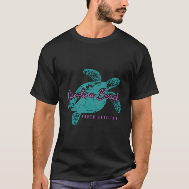 Carolina Beach North Carolina Sea Turtle T-Shirt (Front)