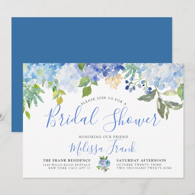 Carolina Bloom | Bridal Shower Invitation (Front/Back)