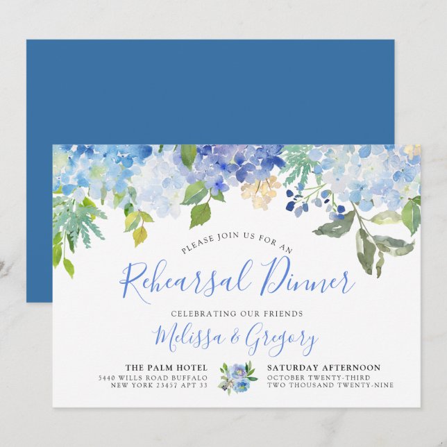 Carolina Bloom | Rehearsal Dinner Invitation (Front/Back)