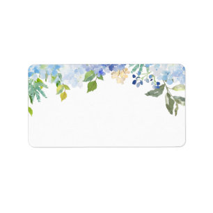 Carolina Bloom Watercolor Blank Address Label