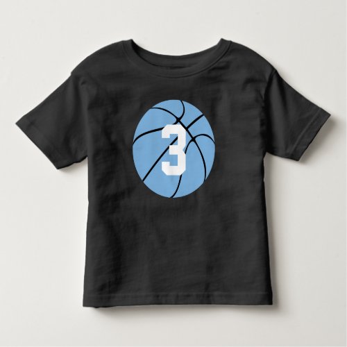 Carolina Blue Basketball Kid Custom Jersey Number Toddler T_shirt