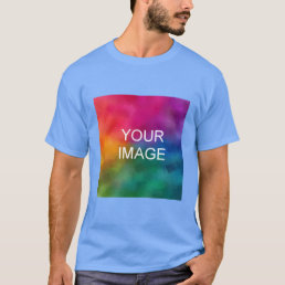 Carolina Blue Color Template Custom Add Photo T-Shirt