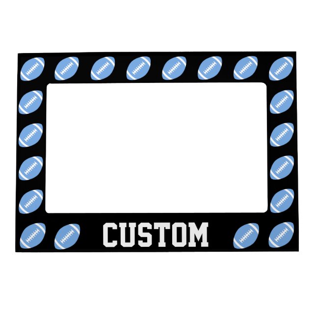 Carolina Blue Football Custom Team/Player Name Magnetic Frame (Front)