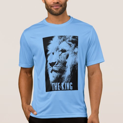 Carolina Blue King Mens Sport_Tek Competitor Lion T_Shirt