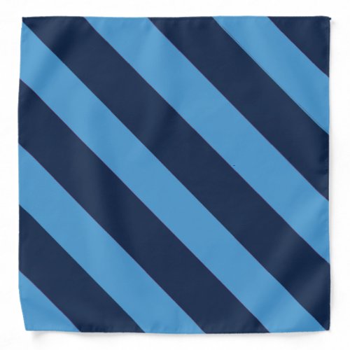 Carolina Blue Navy Striped Bandana