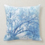 Carolina Blue Southern Oak Throw Pillow
