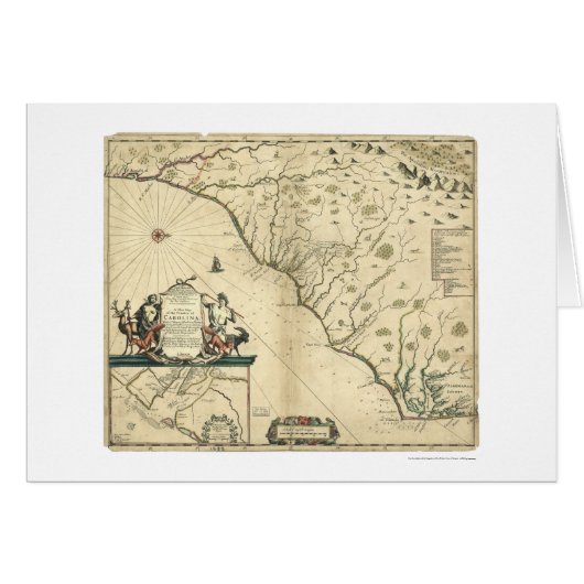 Carolina Country Map 1650 Cards (Front Horizontal)