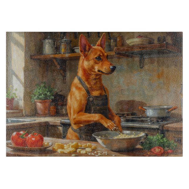 Carolina Dog Cooking in Kitchen Cutting Board (Front)