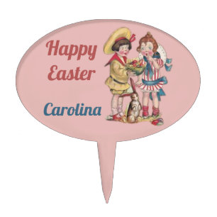 CAROLINA ~ EASTER CAKE TOPPER - Vintage picture ~