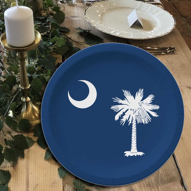 Carolina Flag plates, party, sport, South Carolina Paper Plates (Creator Uploaded)