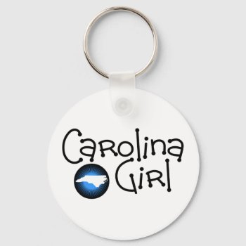 Carolina Girl Blue Burst Keychain by Baysideimages at Zazzle