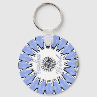 Carolina Girl Blue & White Kaleidoscope Keychain