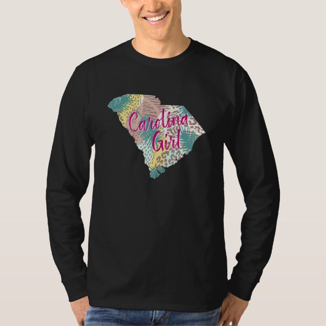 Carolina Girl Tropical Floral South Carolina T-Shirt (Front)