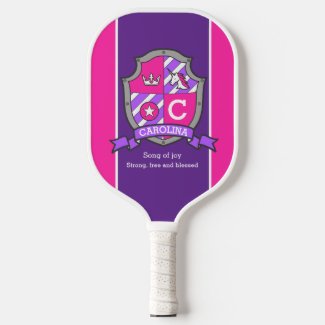 Carolina name meaning letter c pink crest unicorn 
