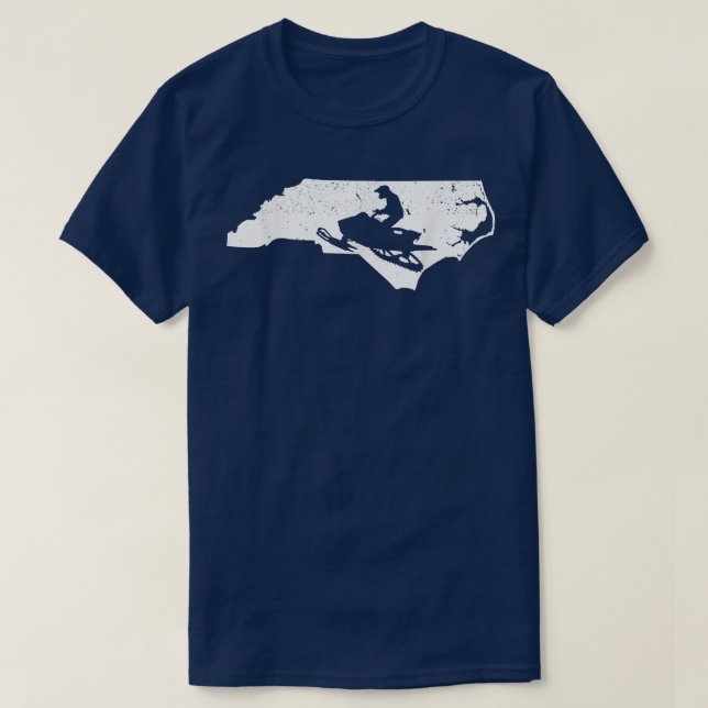 Carolina North Snowmobile Riding Winter Sports Sno T-Shirt (Design Front)