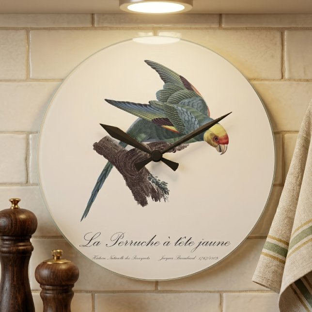 Carolina parakeet, Conuropsis carolinensis Large Clock (Carolina parakeet, Conuropsis carolinensis. Large Clock)